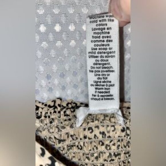 Woman Japna maxi Cheetah print tan and black buttoned up summer dress size large - Picture 2 of 4